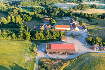 Klintholm Møn (DK), Klintholm Gods in Borre im Bundesland Sjælland, Dänemark vom Flugzeug aus