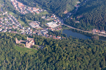 Schrägluftbild von Kloster Limburg im Ortsteil Grethen in Bad Dürkheim im Bundesland Rheinland-Pfalz, Deutschland