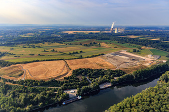 BASF Deponie auf der Insel Flotzgrün im Ortsteil Berghausen in Römerberg im Bundesland Rheinland-Pfalz, Deutschland
