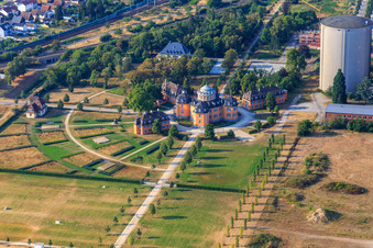 Schrägluftbild von Eremitage Waghäusel im Bundesland Baden-Württemberg, Deutschland