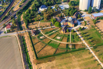Eremitage Waghäusel im Bundesland Baden-Württemberg, Deutschland von oben gesehen