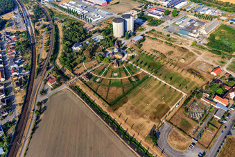 Eremitage Waghäusel im Bundesland Baden-Württemberg, Deutschland aus der Vogelperspektive