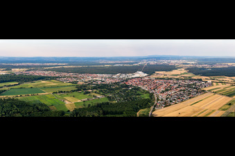 Panorama im Ortsteil Graben in Graben-Neudorf im Bundesland Baden-Württemberg, Deutschland