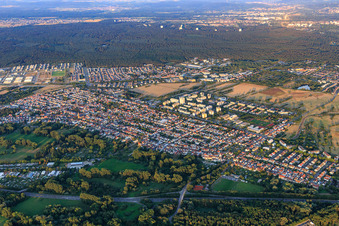 Luftbild von Zwischen Unterfeldstraße und Neureuter Hauptstraße in Karlsruhe im Bundesland Baden-Württemberg, Deutschland