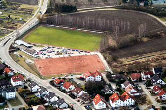 Sportplatz- Fussballplatz in Hagenbach im Bundesland Rheinland-Pfalz, Deutschland
