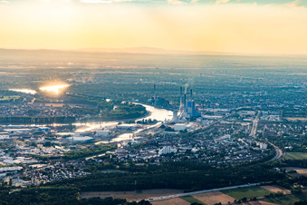 Rheinauhafen in Mannheim im Bundesland Baden-Württemberg, Deutschland von einer Drohne aus