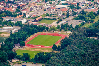 Fussballstadion des SV Rülzheim 1920 eV im Bundesland Rheinland-Pfalz, Deutschland