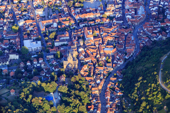 Markplatz und St. Peter in Heppenheim im Bundesland Hessen, Deutschland