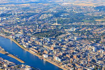 Luftbild von Ortsteil BASF in Ludwigshafen am Rhein im Bundesland Rheinland-Pfalz, Deutschland