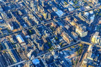 Ortsteil BASF in Ludwigshafen am Rhein im Bundesland Rheinland-Pfalz, Deutschland aus der Luft