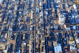 Drohnenaufname von Ortsteil BASF in Ludwigshafen am Rhein im Bundesland Rheinland-Pfalz, Deutschland