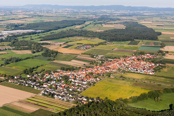 Luftaufnahme von Erlenbach bei Kandel von Nordosten im Bundesland Rheinland-Pfalz, Deutschland