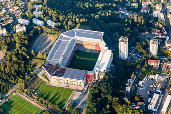 Luftbild von Kaiserslautern, Fritz-Walter Stadion des FCK auf dem Betzenberg im Bundesland Rheinland-Pfalz, Deutschland