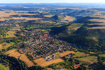 Luftbild von Ortansicht aus Süden in Odernheim am Glan im Bundesland Rheinland-Pfalz, Deutschland