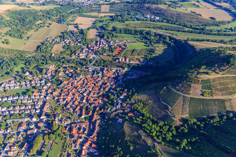 Luftbild von Altstadt aus Süden unterm Humberg in Odernheim am Glan im Bundesland Rheinland-Pfalz, Deutschland