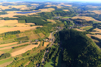 Luftbild von Weinbege im Alsenztal im Ortsteil Cölln in Mannweiler-Cölln im Bundesland Rheinland-Pfalz, Deutschland