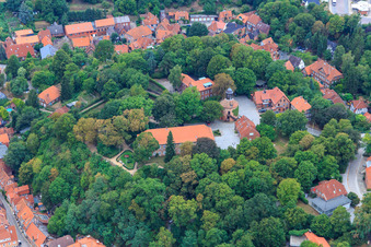Schloss und Schlossturm in Lauenburg im Bundesland Schleswig-Holstein, Deutschland