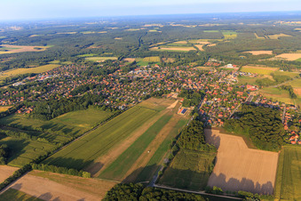 Stadtansicht aus Westen in Amelinghausen im Bundesland Niedersachsen, Deutschland