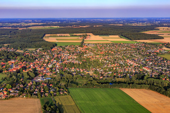 Ortsansicht aus Westen in Ebstorf im Bundesland Niedersachsen, Deutschland