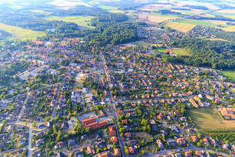 Luftbild von Bahnhofstr aus Süden in Ebstorf im Bundesland Niedersachsen, Deutschland