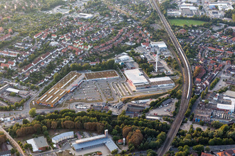 Gebäude der Niederlassung des Baumarktes HORNBACH Lüneburg in Lüneburg im Bundesland Niedersachsen, Deutschland