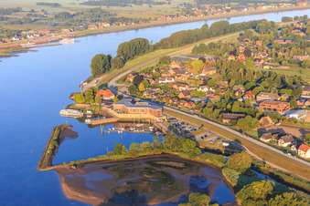 Fährhaus und Hafen Zollenspieker im Ortsteil Kirchwerder in Hamburg, Deutschland
