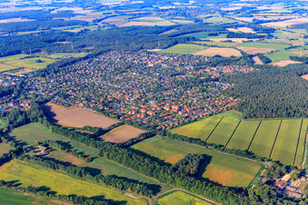 Luftbild von Ortsansicht aus Nordosten in Reppenstedt im Bundesland Niedersachsen, Deutschland