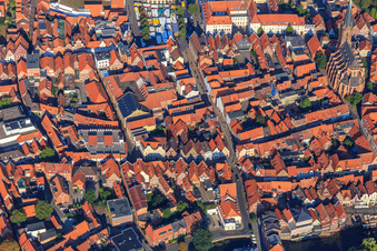 An den Brodbänken bis zum Marktplatz in Lüneburg im Bundesland Niedersachsen, Deutschland