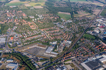 Industrie- und Gewerbegebiet Goseburg Zeltberg in Lüneburg im Bundesland Niedersachsen, Deutschland