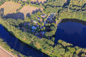 Luftbild von Seeblick am Lanzer See in Dalldorf im Bundesland Schleswig-Holstein, Deutschland