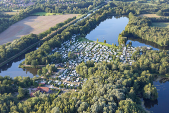 Luftbild von Witzeeze, Camping Forellensee im Bundesland Schleswig-Holstein, Deutschland