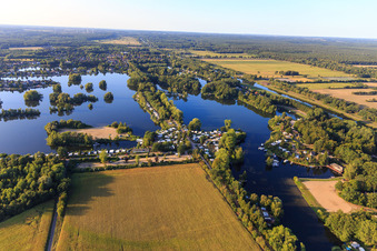 Campingplatz Badeinsel am Prüß-See "Blaue Lagune" in Güster im Bundesland Schleswig-Holstein, Deutschland