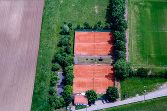 Luftbild von Tennisclub TC Minfeld im Bundesland Rheinland-Pfalz, Deutschland
