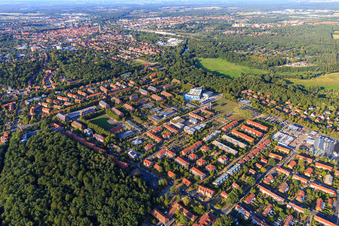 Luftbild von Leuphana Universität Lüneburg aus Südwesten im Ortsteil Bockelsberg im Bundesland Niedersachsen, Deutschland