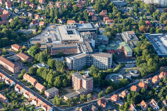 Klinikgelände des Krankenhauses Städtisches Klinikum Lüneburg in Lüneburg im Bundesland Niedersachsen, Deutschland