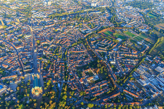 Stadtübersicht aus Osten in Speyer im Bundesland Rheinland-Pfalz, Deutschland