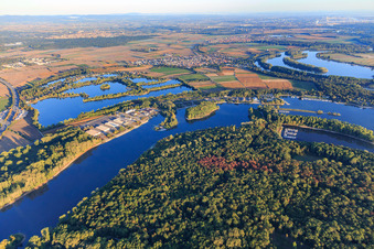 Angelhofer Altrhein von Süden in Speyer im Bundesland Rheinland-Pfalz, Deutschland