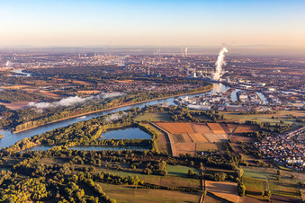 Rheinau, GKM am Rhein in Mannheim im Bundesland Baden-Württemberg, Deutschland