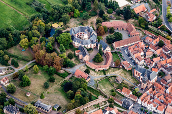 Luftbild von Büdingen. Schloss Büdingen im Bundesland Hessen, Deutschland