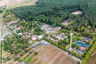 Luftbild von Geiselwind, Vergnügungspark im Bundesland Bayern, Deutschland
