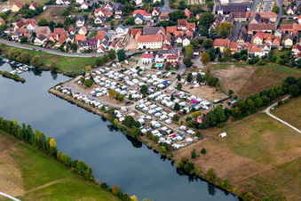 Camping Mainblick im Ortsteil Schwarzenau in Schwarzach am Main im Bundesland Bayern, Deutschland