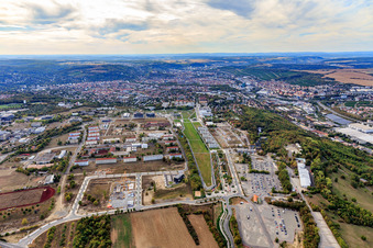 Wiesenpark am Beitwalk im Ortsteil Frauenland in Würzburg im Bundesland Bayern, Deutschland