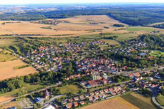 Ortsansicht aus Norden in Rosenberg im Bundesland Baden-Württemberg, Deutschland