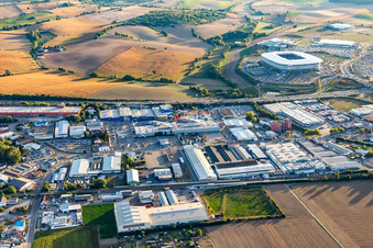 Schrägluftbild von Technikmuseum im Ortsteil Steinsfurt in Sinsheim im Bundesland Baden-Württemberg, Deutschland