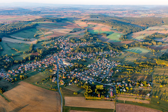 Luftbild von Gumbrechtshoffen im Bundesland Bas-Rhin, Frankreich