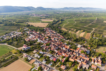 Ortsteil Heuchelheim in Heuchelheim-Klingen im Bundesland Rheinland-Pfalz, Deutschland aus der Luft