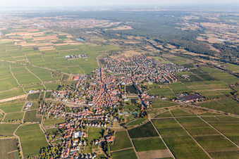 Luftaufnahme von Mussbach im Ortsteil Mußbach in Neustadt an der Weinstraße im Bundesland Rheinland-Pfalz, Deutschland