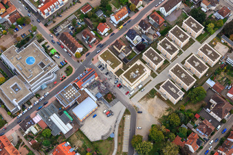 Im Stadtkern in Kandel im Bundesland Rheinland-Pfalz, Deutschland aus der Luft