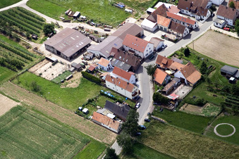 Wiesenstr im Ortsteil Mühlhofen in Billigheim-Ingenheim im Bundesland Rheinland-Pfalz, Deutschland aus der Luft