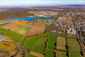 Reimoldsee, Philippsee im Ortsteil Bad Langenbrücken in Bad Schönborn im Bundesland Baden-Württemberg, Deutschland